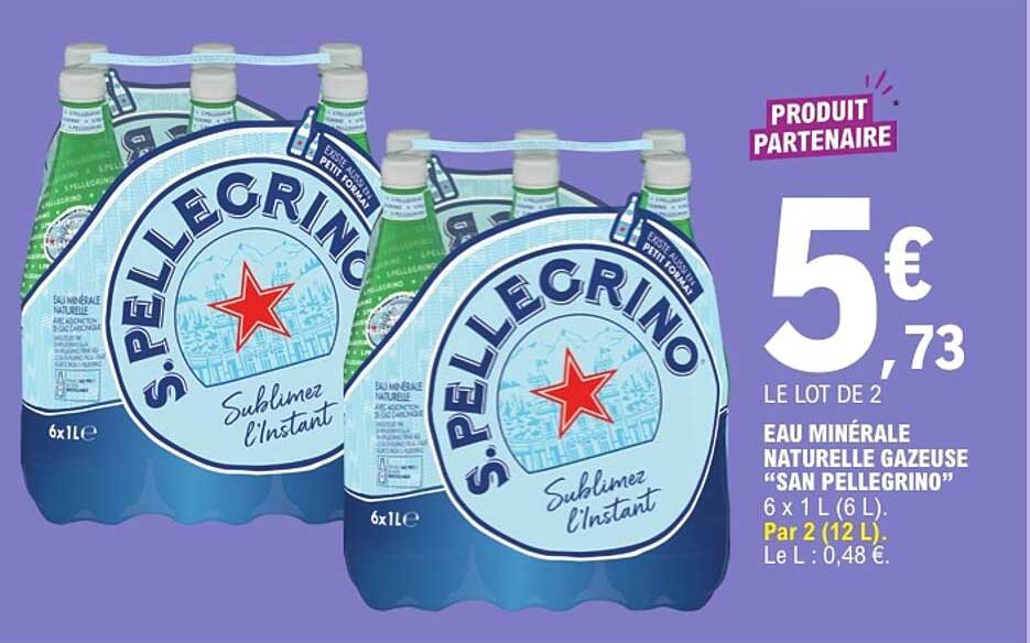 EAU MINÉRALE NATURELLE GAZEUSE “SAN PELLEGRINO”