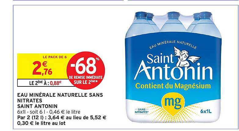 EAU MINÉRALE NATURELLE SANS NITRATES SAINT ANTONIN