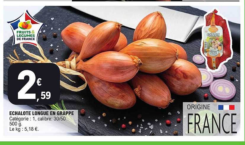 ECHALOTE LONGUE EN GRAPPE
