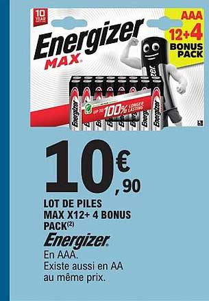 Energizer Max 12+4 Bonus Pack