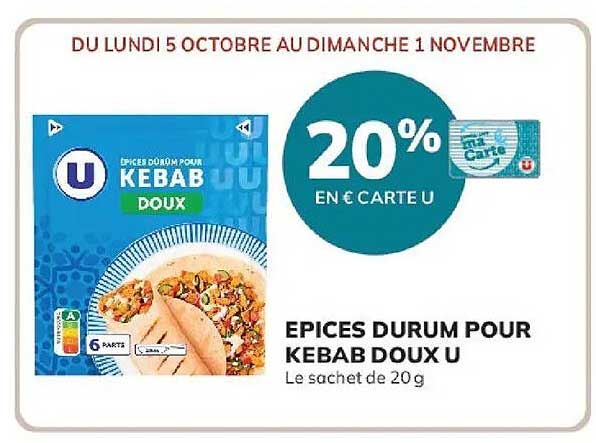 EPICES DURUM POUR KEBAB DOUX U