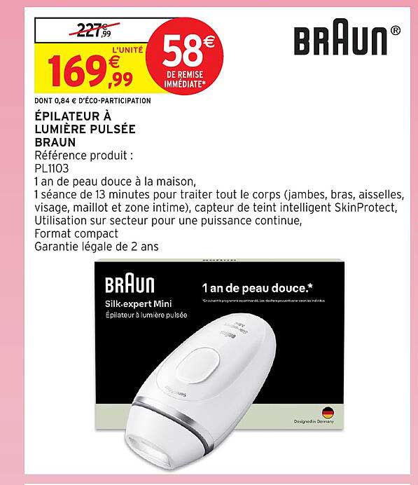 Épilateur à lumière pulsée Braun