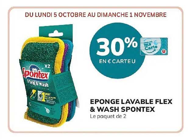EPONGE LAVABLE FLEX & WASH SPONTEX