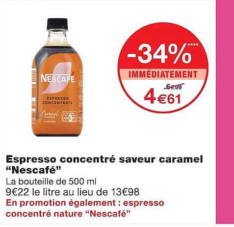 Espresso concentré saveur caramel “Nescafé”