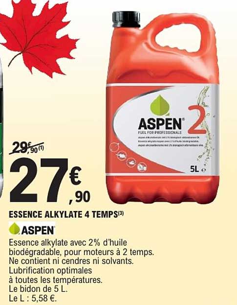 ESSENCE ALKYLATE 4 TEMPS