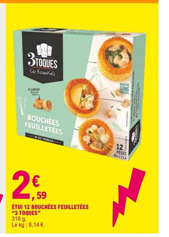 ÉTUI 12 BOUCHÉES FEUILLETÉES “3 TOQUES”