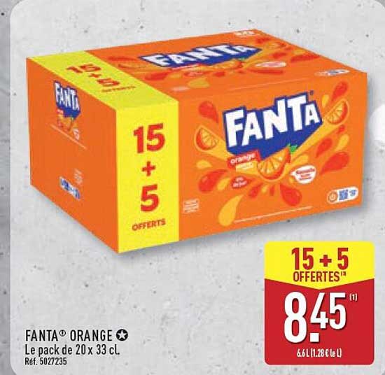 FANTA® ORANGE Le pack de 20 x 33 cl.