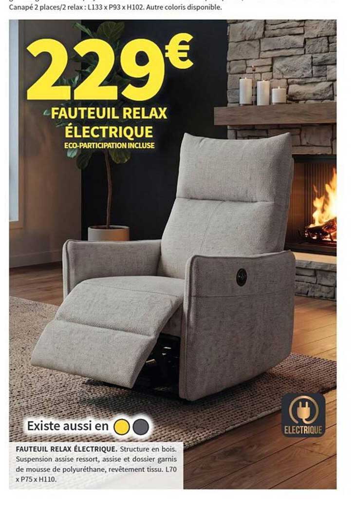 FAUTEUIL RELAX ÉLECTRIQUE