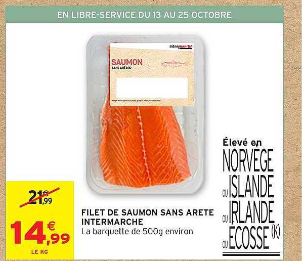 FILET DE SAUMON SANS ARETE INTERMARCHE