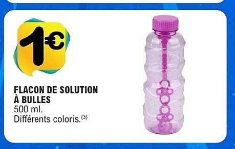 FLACON DE SOLUTION À BULLES 500 ml. Différents coloris.(3)