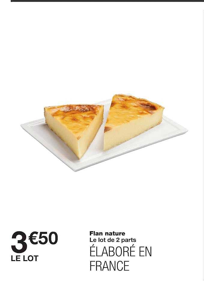 Flan nature Le lot de 2 parts ÉLABORÉ EN FRANCE