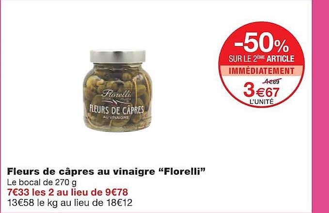 Fleurs de câpres au vinaigre “Florelli”