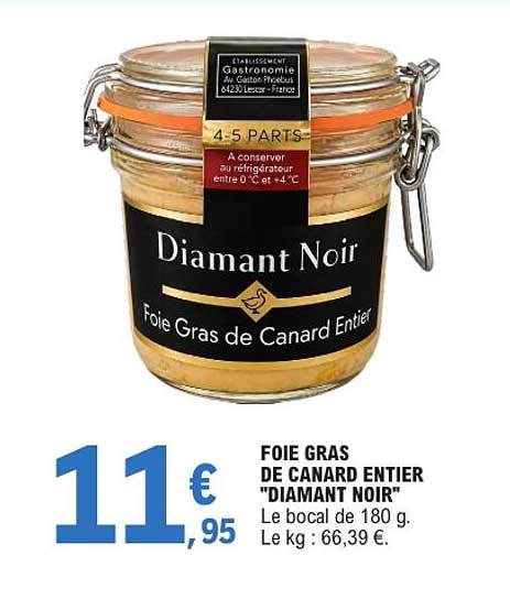 Foie gras de canard entier "Diamant Noir"
