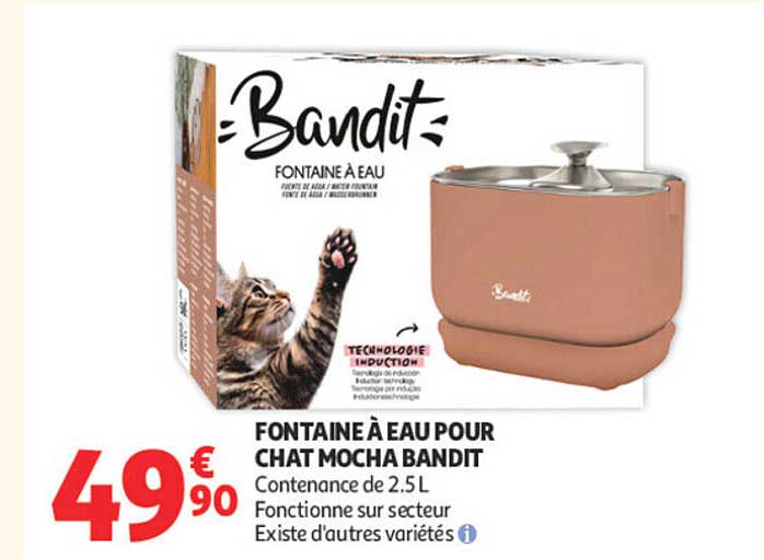 FONTAINE À EAU POUR CHAT MOCHA BANDIT