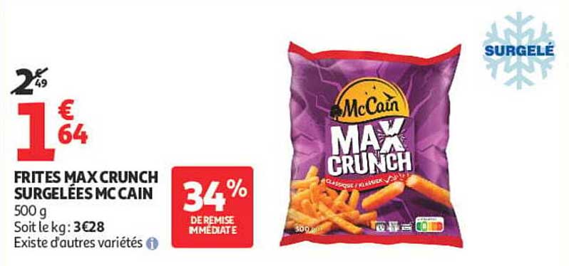 FRITES MAX CRUNCH SURGELÉES MC CAIN