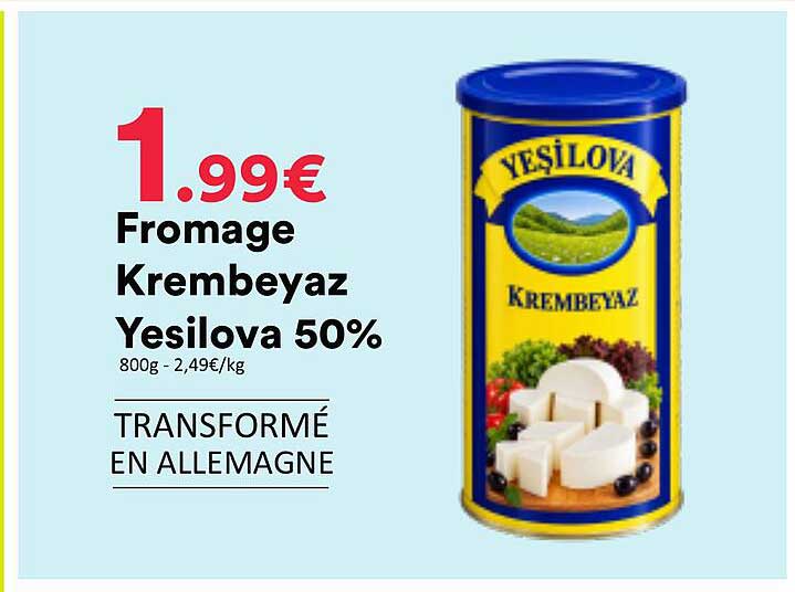 Fromage Krembeyaz Yesilova 50%