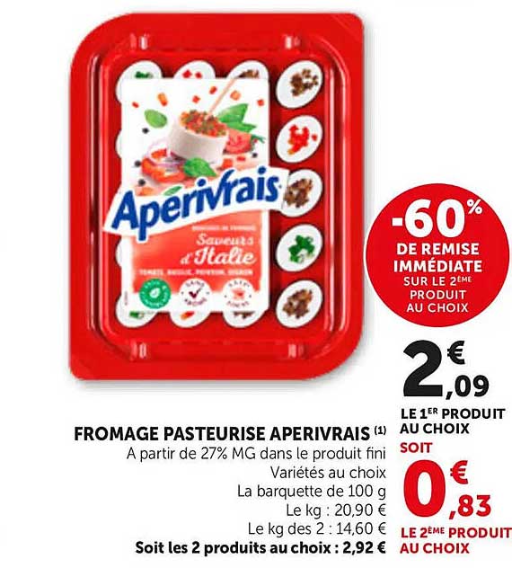 FROMAGE PASTEURISE APERVRAIS