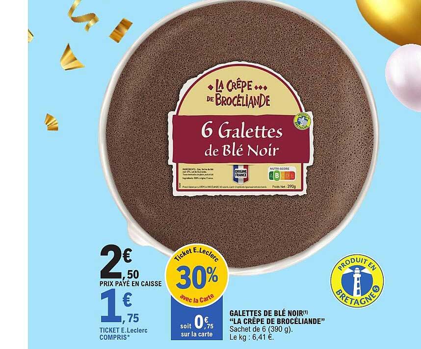 Galettes de Blé Noir "LA CRÊPE DE BROCÉLIANDE"