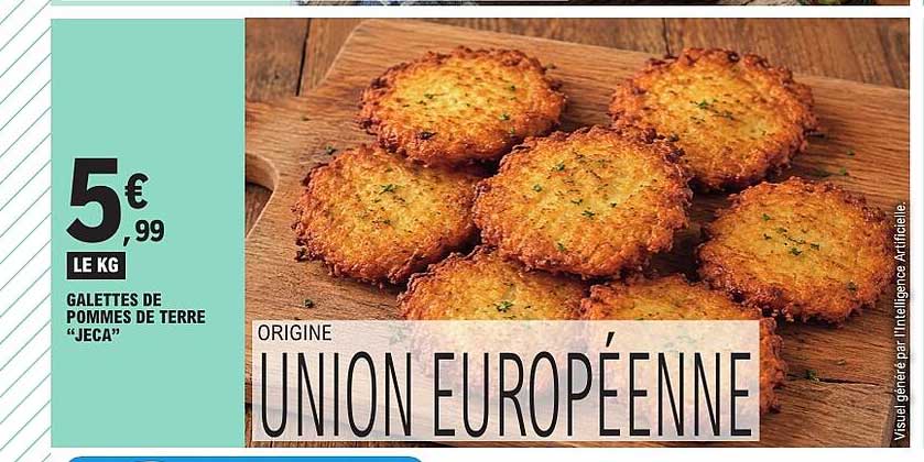 GALETTES DE POMMES DE TERRE "JECA" ORIGINE UNION EUROPÉENNE
