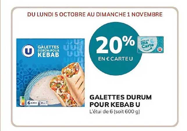 GALETTES DURUM POUR KEBAB U