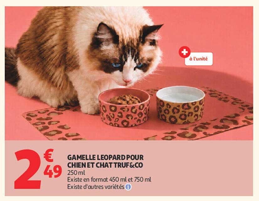 GAMELLE LEOPARD POUR CHIEN ET CHAT TRUF&CO