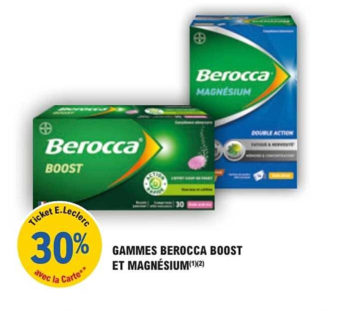 GAMMES BEROCCA BOOST ET MAGNÉSIUM(1)(2)