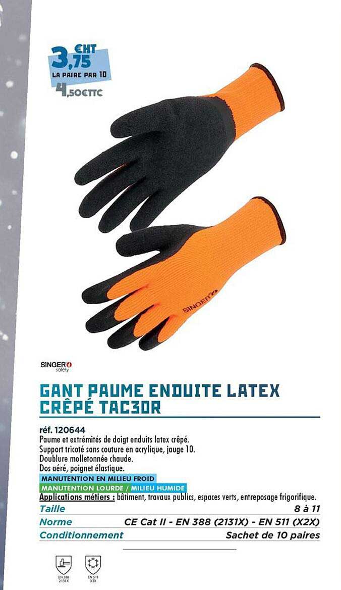 GANT PAUME ENDuite LATEX CRÊPE TAC30R