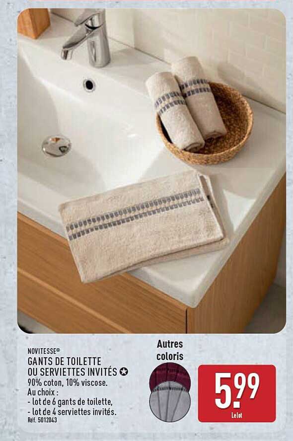GANTS DE TOILETTE OU SERVIETTES INVITÉS