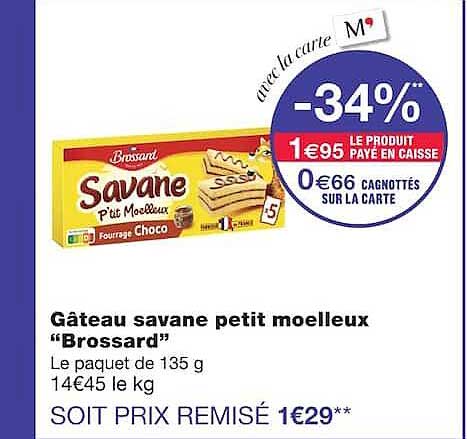 Gâteau savane petit moelleux “Brossard”