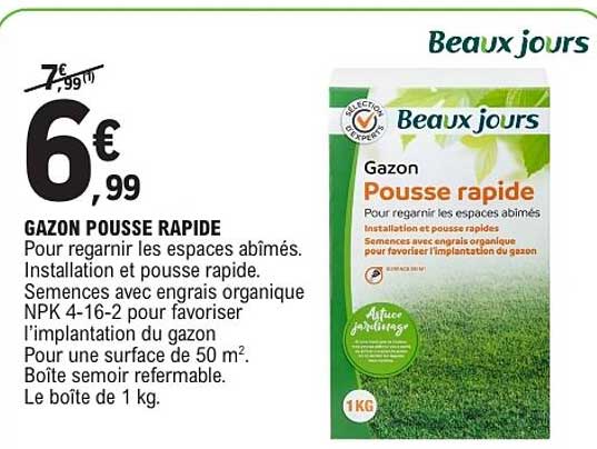 GAZON POUSSE RAPIDE