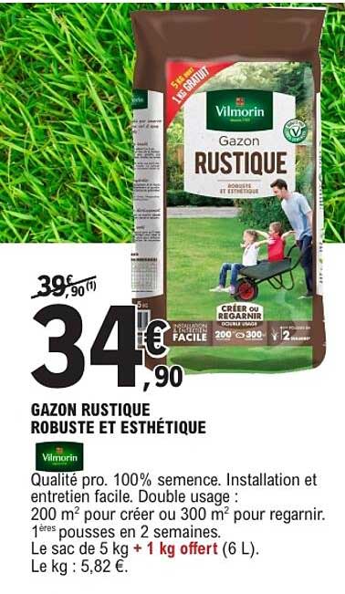 GAZON RUSTIQUE ROBUSTE ET ESTHÉTIQUE