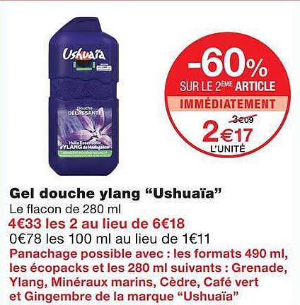 Gel douche ylang “Ushuaïa”