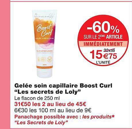 Gelée soin capillaire Boost Curl “Les secrets de Loly”