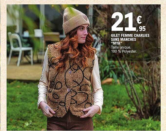 GILET FEMME CHARLIES SANS MANCHES “MYA”