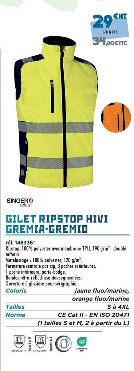 GILET RIPSTOP HIVI GREMIA-GREMIO