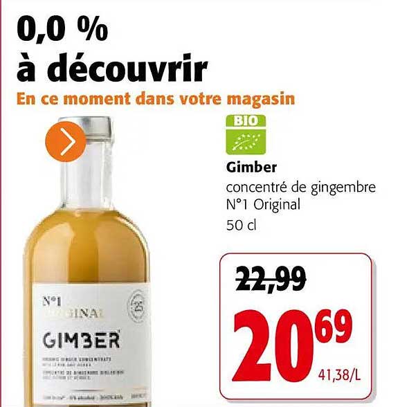 Gimber concentré de gingembre N°1 Original 50 cl