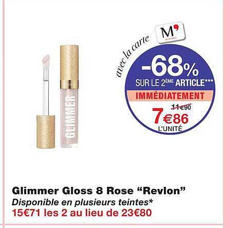 Glimmer Gloss 8 Rose “Revlon”