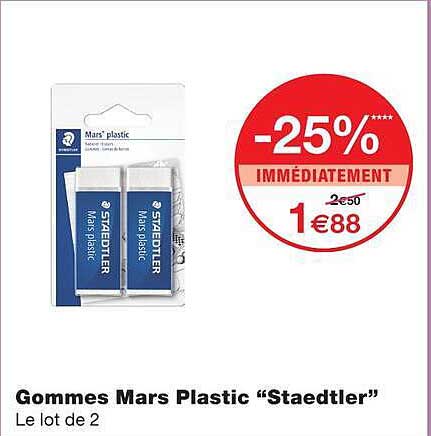 Gommes Mars Plastic "Staedtler"