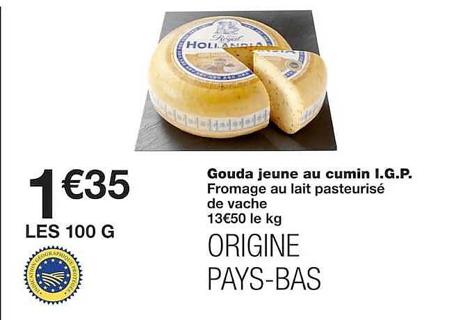 Gouda jeune au cumin I.G.P.