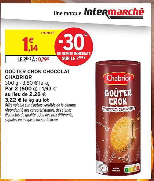 GOÛTER CROK CHOCOLAT CHABRIOR