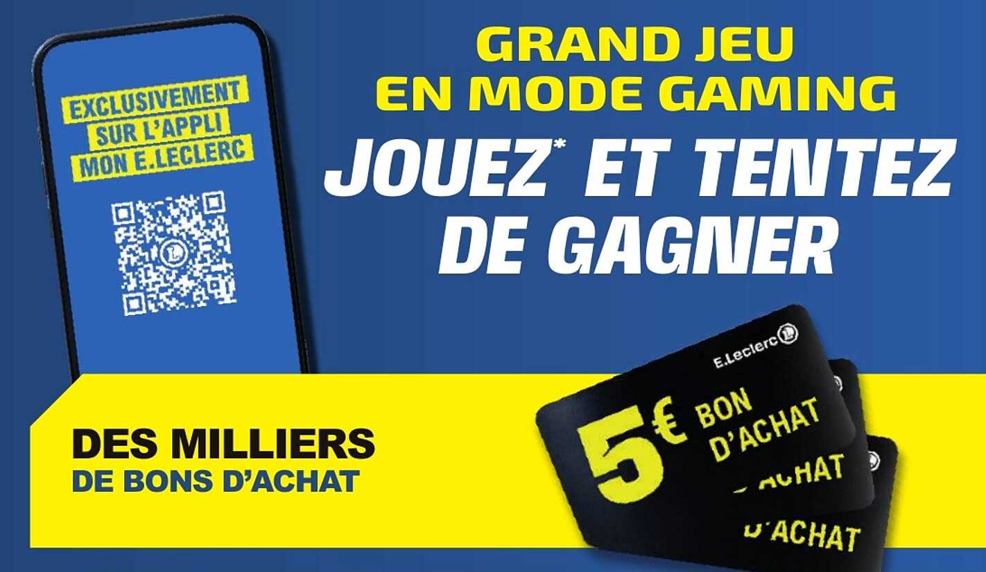 GRAND JEU EN MODE GAMING JOUEZ* ET TENTEZ DE GAGNER