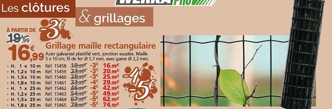 Grillage maille rectangulaire