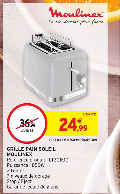 GRILLE PAIN SOLEIL MOULINEX