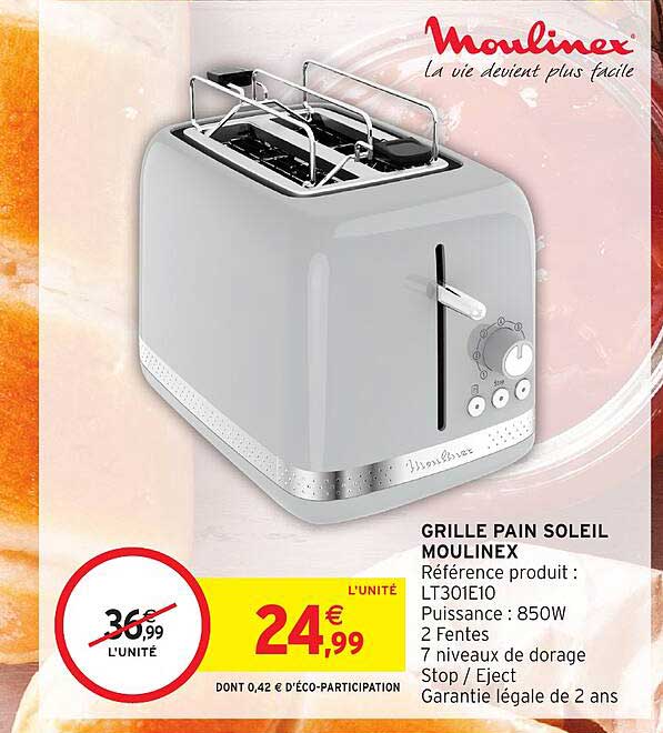 GRILLE PAIN SOLEIL MOULINEX