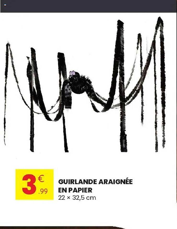 GUIRLANDE ARAIGNÉE EN PAPIER