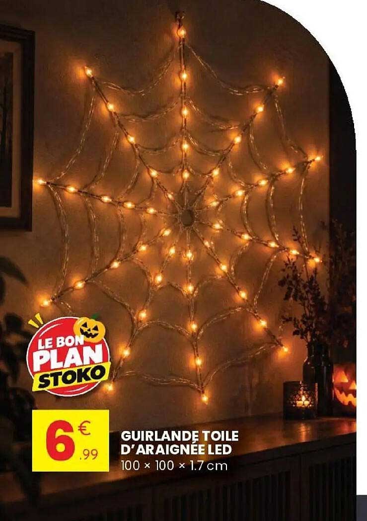 GUIRLANDE TOILE D’ARAIGNÉE LED