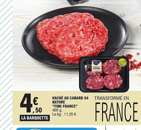 HACHÉ AU CANARD X4 NATURE "FINE FRANCE"