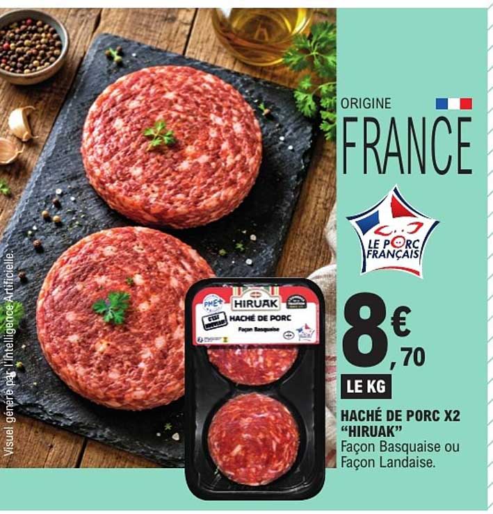 HACHÉ DE PORC X2 “HIRUAK”