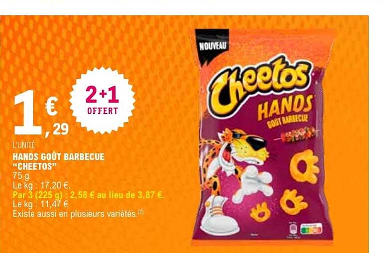 HANDS GOÛT BARBECUE “CHEETOS”