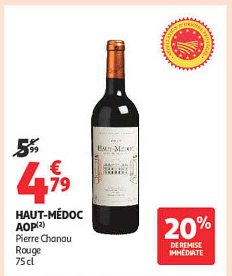 HAUT-MÉDOC AOP(2) Pierre Chanau Rouge 75 cl